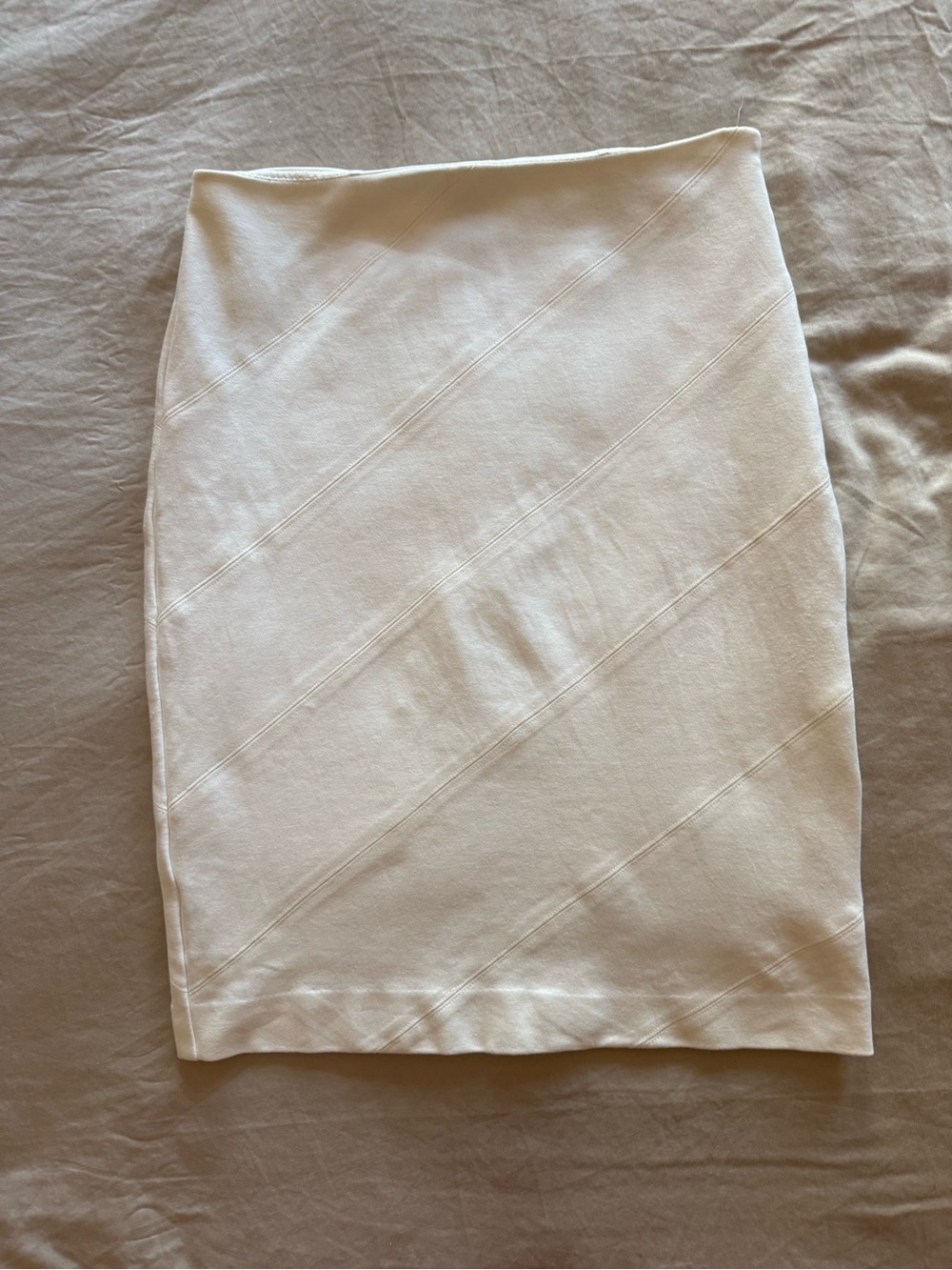White House Black Market White Diagonal Panel Tailored Pencil Skirt 4